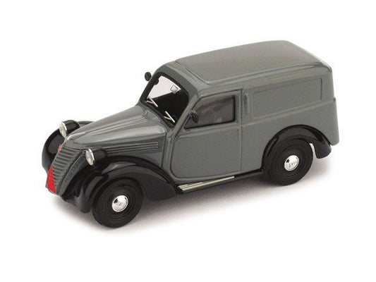 SCALE MODEL COMPATIBLE WITH FIAT 1100 AND VAN 1947-48 GREY/BLACK 1:43 BRUMM BM0177-03