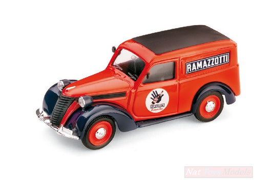 SCALE MODEL COMPATIBLE WITH FIAT 1100 AND VAN 1950 RAMAZZOTTI 1:43 BRUMM BM0284