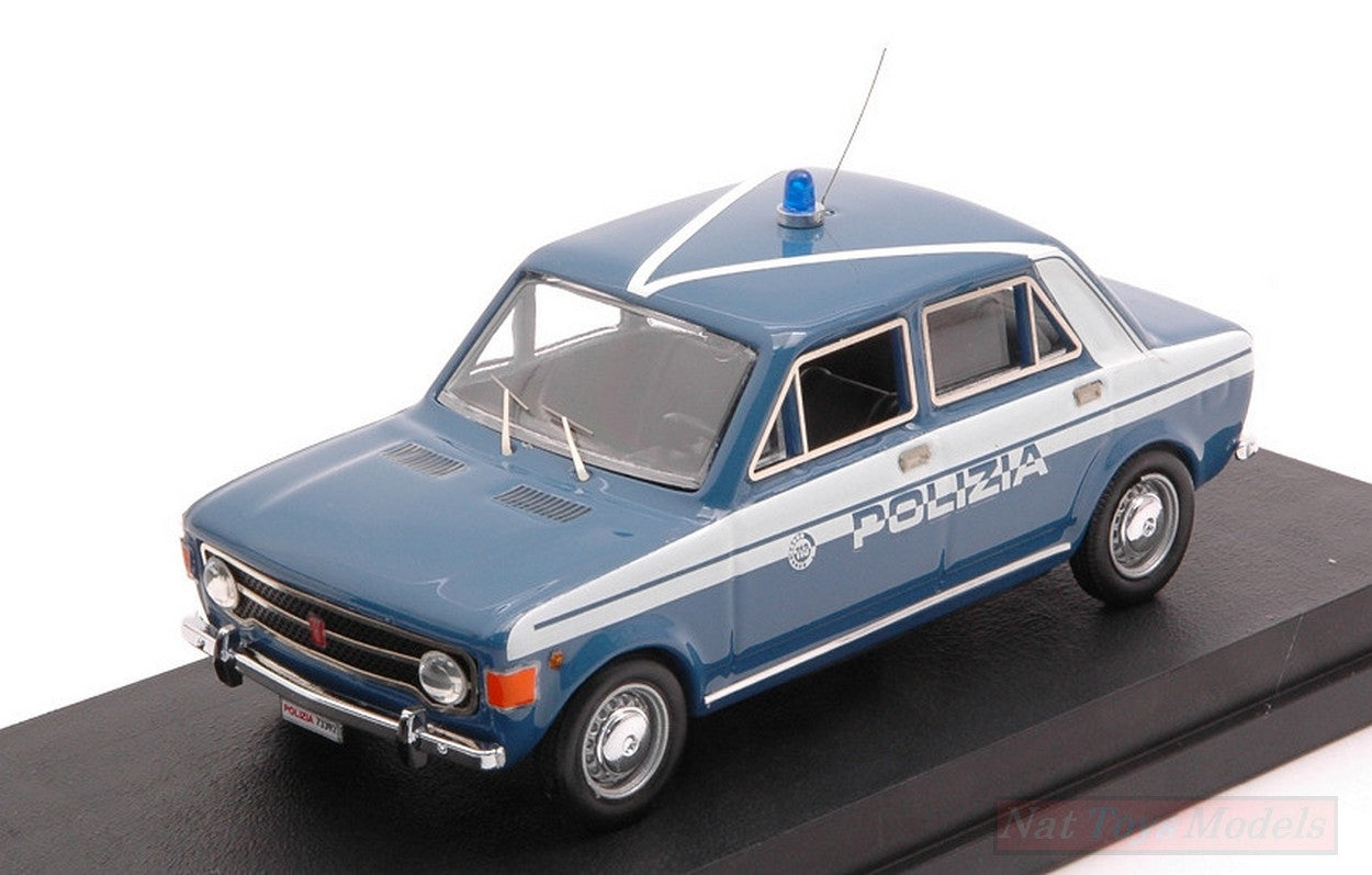 MODELE REDUIT COMPATIBLE AVEC FIAT 128 4 PORTES POLIZIA STRADALES 1970 1:43 RIO RI4167-2