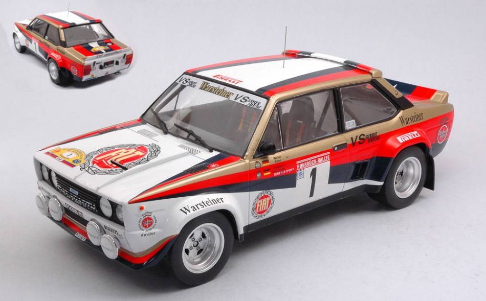 SCALE MODEL COMPATIBLE WITH FIAT 131 ABARTH N.1 RALLY HUNSRUCK 1980ROHRL/GEISTDORFER 1:18 IXO MODEL 18RMC078.20