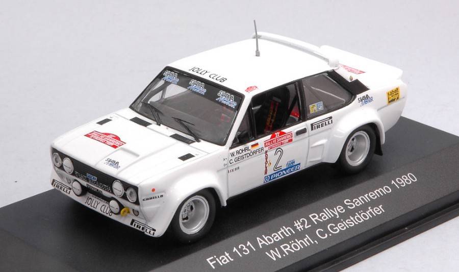 MODELLINO IN SCALA COMPATIBILE CON FIAT 131 ABARTH N.2 RALLY SAN REMO 1980 W.ROHRL-C.GEISTDORFER 1:43 CMR CLASSIC  WRC020