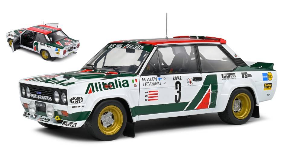 SCALE MODEL COMPATIBLE WITH FIAT 131 ABARTH N.3 3rd RALLY MONTECARLO 1979 ALEN/KIVIMAKI 1:18 SOLID SL1806005