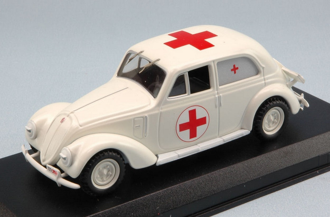 SCALE MODEL COMPATIBLE WITH FIAT 1500 ITALIAN RED CROSS 1936 1:43 BEST MODEL BT9595