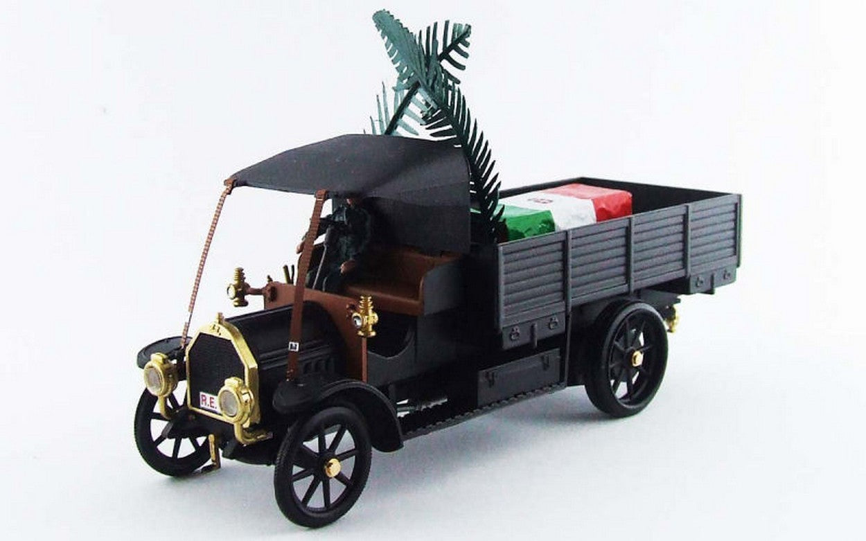 MODÈLE RÉDUIT COMPATIBLE AVEC CAMION FUNÉRAIRE D'ÉTAT FIAT 18 BL 100ème ANNIVERSAIRE DE LA GRANDE GUERRE 1:43 RIO RI1915-3D