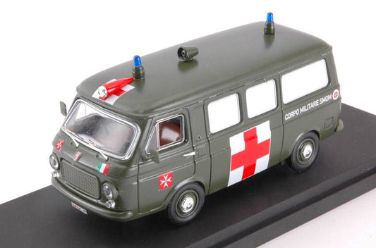 SCALE MODEL COMPATIBLE WITH FIAT 238 MILIT AMBULANCE. SMOM SOVEREIGN MILITARY ORDER OF MALTA 1:43 RIO RI4443