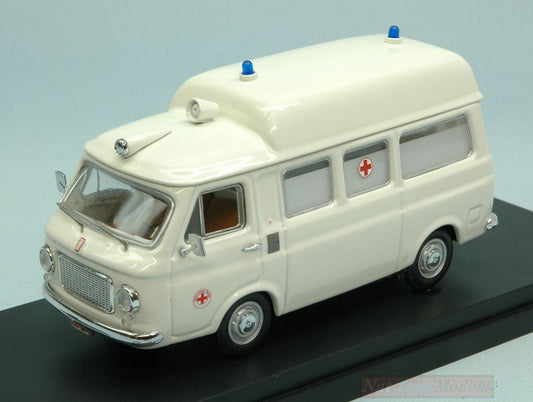 SCALE MODEL COMPATIBLE WITH FIAT 238 AMBULANCE HIGH ROOF 1970 1:43 RIO RI4521