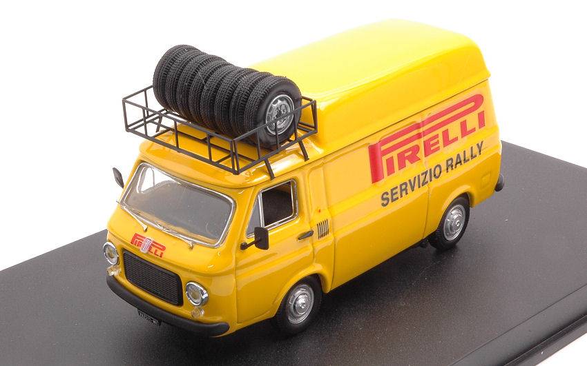 SCALE MODEL COMPATIBLE WITH FIAT 238 PIRELLI SERVICE RALLY 1973 HIGH ROOF 1:43 RIO RI4659