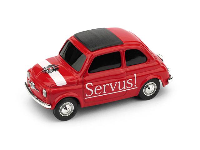 SCALE MODEL COMPATIBLE WITH FIAT 500 BRUMS AUSTRIA "SERVUS! GRAIS DI!" 1:43 BRUMM BMBR062