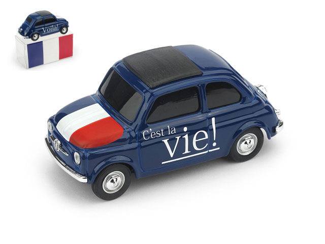 SCALE MODEL COMPATIBLE WITH FIAT 500 BRUMS FRANCE - VOILA - C EST LA VIE 1:43 BRUMM BMBR056