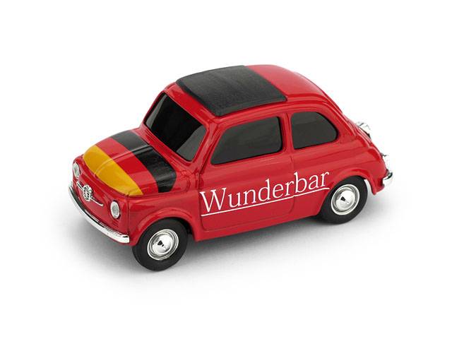 SCALE MODEL COMPATIBLE WITH FIAT 500 BRUMS GERMANY "WUNDERBAR!"/BRUMMBARCHEN! 1:43 BRUMM BMBR058