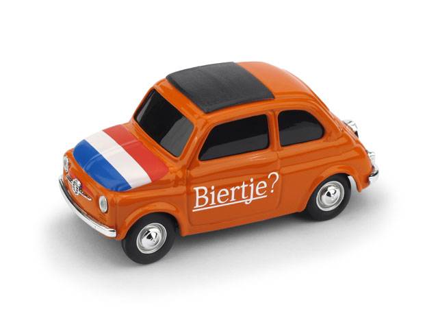 SCALE MODEL COMPATIBLE WITH FIAT 500 BRUMS HOLLAND "BIERTJE? - T IS HIER SANTASTISCH" 1:43 BRUMM BMBR059