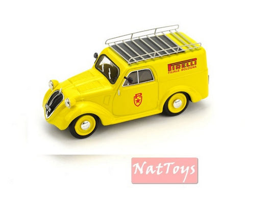 SCALE MODEL COMPATIBLE WITH FIAT 500 C PIRELLI ASSISTANCE VAN 1950 REPRO 1:43 BRUMM BM0492