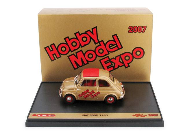 SCALE MODEL COMPATIBLE WITH FIAT 500 D HOBBY MODEL EXPO 2007 1:43 BRUMM BMS0717