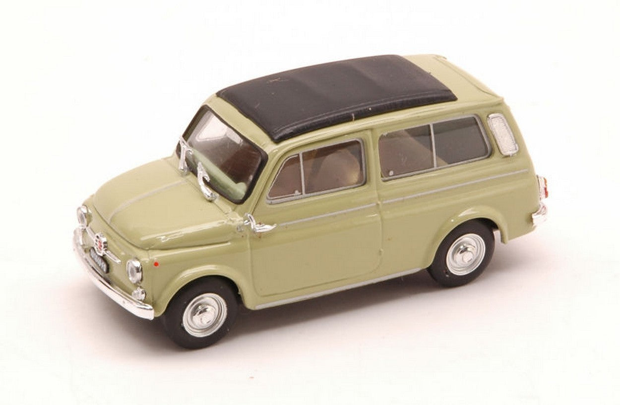 MODELE REDUIT COMPATIBLE AVEC FIAT 500 GIARDINIERA 1960 FERMÉ VERT OASI 1:43 BRUMM BM0425-04