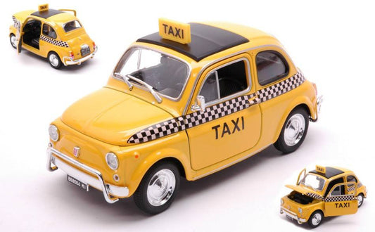 SCALE MODEL COMPATIBLE WITH FIAT 500 L TAXI NEW YORK CITY 1:24 WELLY WE22515T