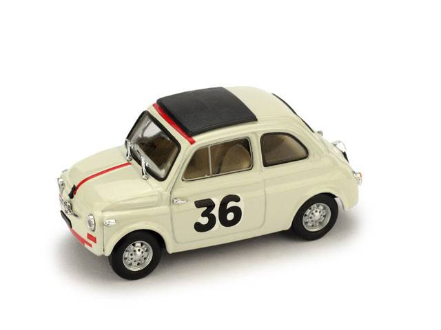 SCALE MODEL COMPATIBLE WITH FIAT 500 N.36 VALLELUNGA 1965 IGNAZIO GIUNTI 1:43 BRUMM BM0476