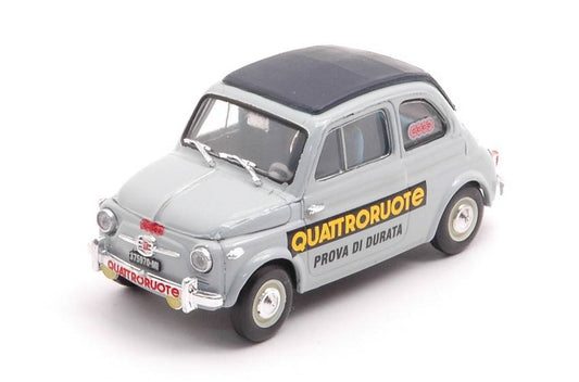 SCALE MODEL COMPATIBLE WITH FIAT 500 DURABILITY TEST FOUR WHEELS 1958 1:43 BRUMM BM0433