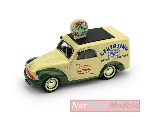 MODELLINO IN SCALA COMPATIBILE CON FIAT 500B FURGONE 1950 CERTOSINO GALBANI 1:43 BRUMM BM0554B