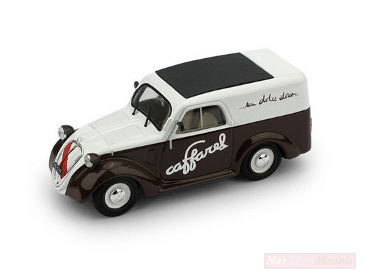 SCALE MODEL COMPATIBLE WITH FIAT 500B VAN 1950 CHOCOLATE CAFFAREL 1:43 BRUMM BM0594