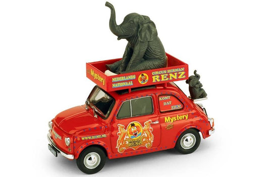 SCALE MODEL COMPATIBLE WITH FIAT 500R CIRCUS RENZ MISTERY 2008 1:43 BRUMM BM0502B