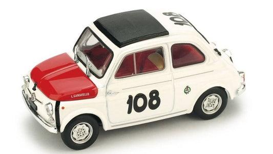 SCALE MODEL COMPATIBLE WITH FIAT 595 ABARTH N.108 WINNER COPPA GALLEGA 1965 LEONARDO DURST 1:43 BRUMM BM0479