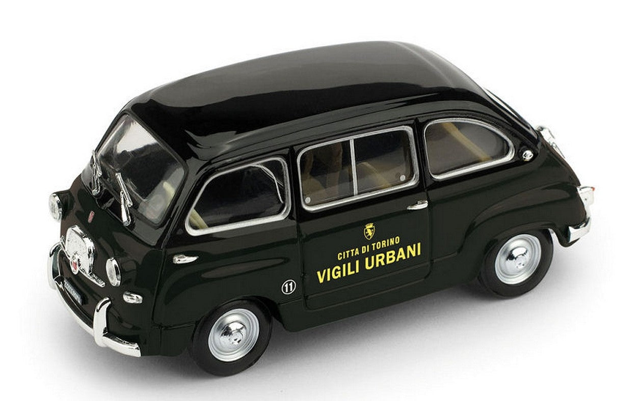 MODELE REDUIT COMPATIBLE AVEC FIAT 600 MULTIPLA 1956 VIGILI URBANI TURIN 1:43 BRUMM BM0649