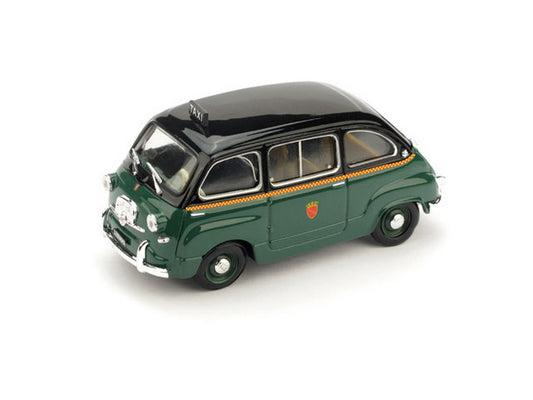 SCALE MODEL COMPATIBLE WITH FIAT 600 MULTIPLA 1st SERIES 1956 TAXI OF ROME 1:43 BRUMM BM0251C