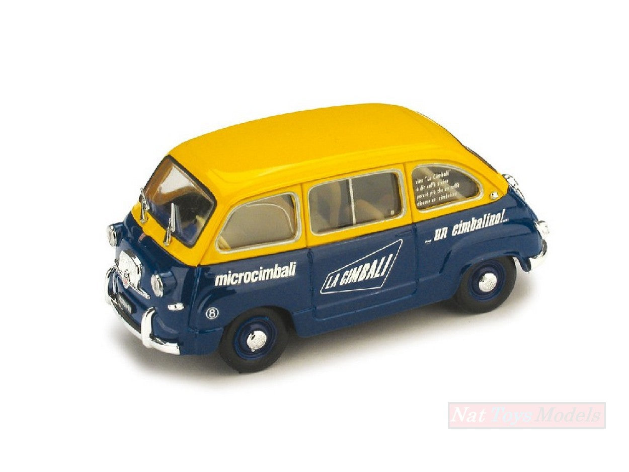 MODELLINO IN SCALA COMPATIBILE CON FIAT 600 MULTIPLA CIMBALI 1960 1:43 BRUMM BM0411