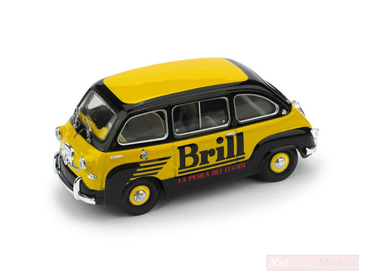 SCALE MODEL COMPATIBLE WITH FIAT 600 MULTIPLA SHOE POLISH BRILL 1956 1:43 BRUMM BM0580