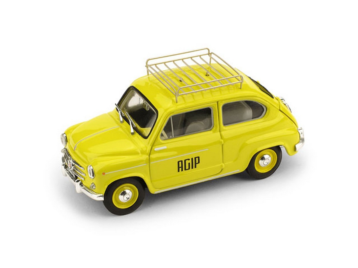 MODELE REDUIT COMPATIBLE AVEC FIAT 600D 1960 AGIP 1:43 BRUMM BM0543