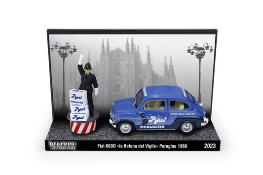 MODELLINO IN SCALA COMPATIBILE CON FIAT 600D LA BEFANA DEL VIGILE PERUGINA 1960 ED.LIM.1:43 BRUMM BMS2301