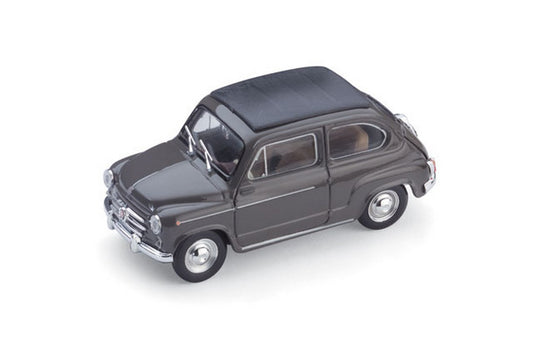 SCALE MODEL COMPATIBLE WITH FIAT 600D CONVERTIBLE CLOSED 1960 BEIGE 538 1:43 BRUMM BM0318-02