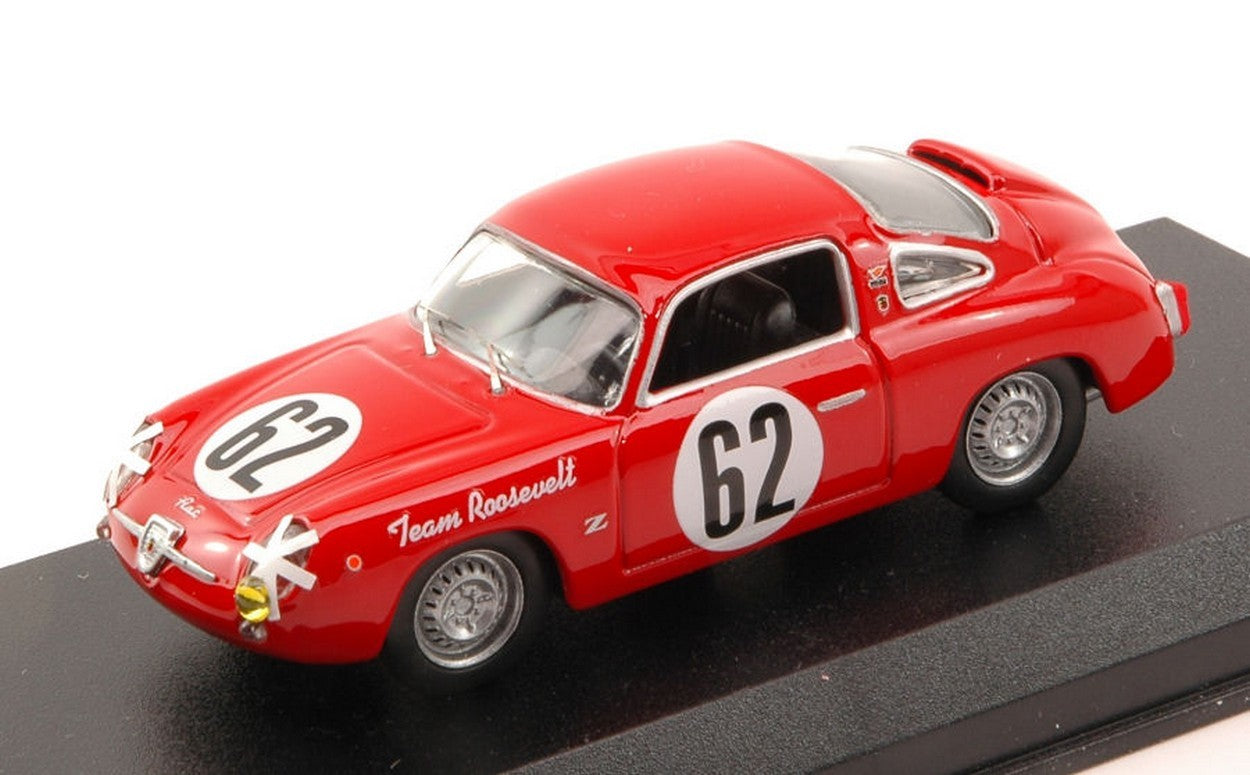 SCALE MODEL COMPATIBLE WITH FIAT 750 ABARTH N.62 29th (2nd CLASS) 12 H SEBRING 1959 CUSSINI-CATTINI BEST MODEL BT9617