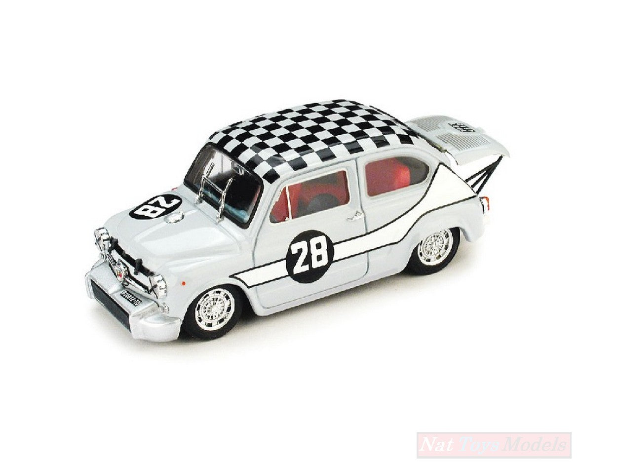 MODÈLE RÉDUIT COMPATIBLE AVEC FIAT ABARTH 1000 N.28 2ème TROPHÉE ZANDWOORT GR.5 M.PASOTTI 1:43 BRUMM BM0418