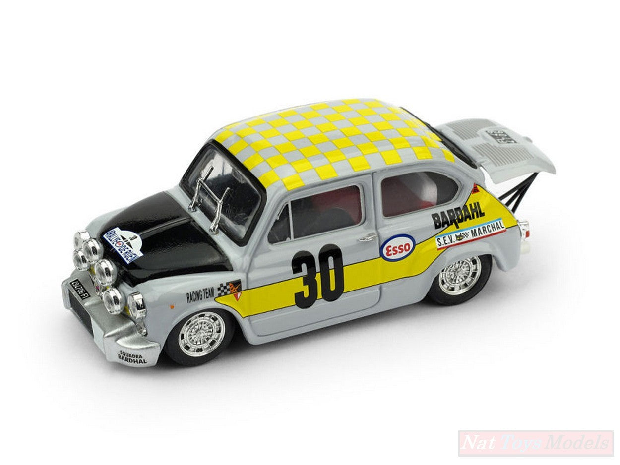 SCALE MODEL COMPATIBLE WITH FIAT ABARTH 1000 N.30 1st Gr.2/5 RALLY DE ROUEN 1969 LIM.250 PCS 1:43 BRUMM BM0560