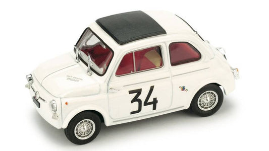 SCALE MODEL COMPATIBLE WITH FIAT ABARTH 595 N.34 DEBUT AND VICTORY OF THE 595 MONZA 64 F.PATRIA 1:43 BRUMM BM0473