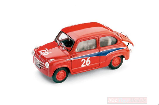 SCALE MODEL COMPATIBLE WITH FIAT ABARTH 750 N.26 1st GT750 MILLE MIGLIA 1955 DOMENICO OGNA 1:43 BRUMM BM0304