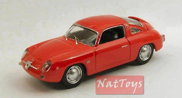 SCALE MODEL COMPATIBLE WITH FIAT ABARTH 750 ZAGATO 1958 RED PROVA 1:43 BEST MODEL BT9484