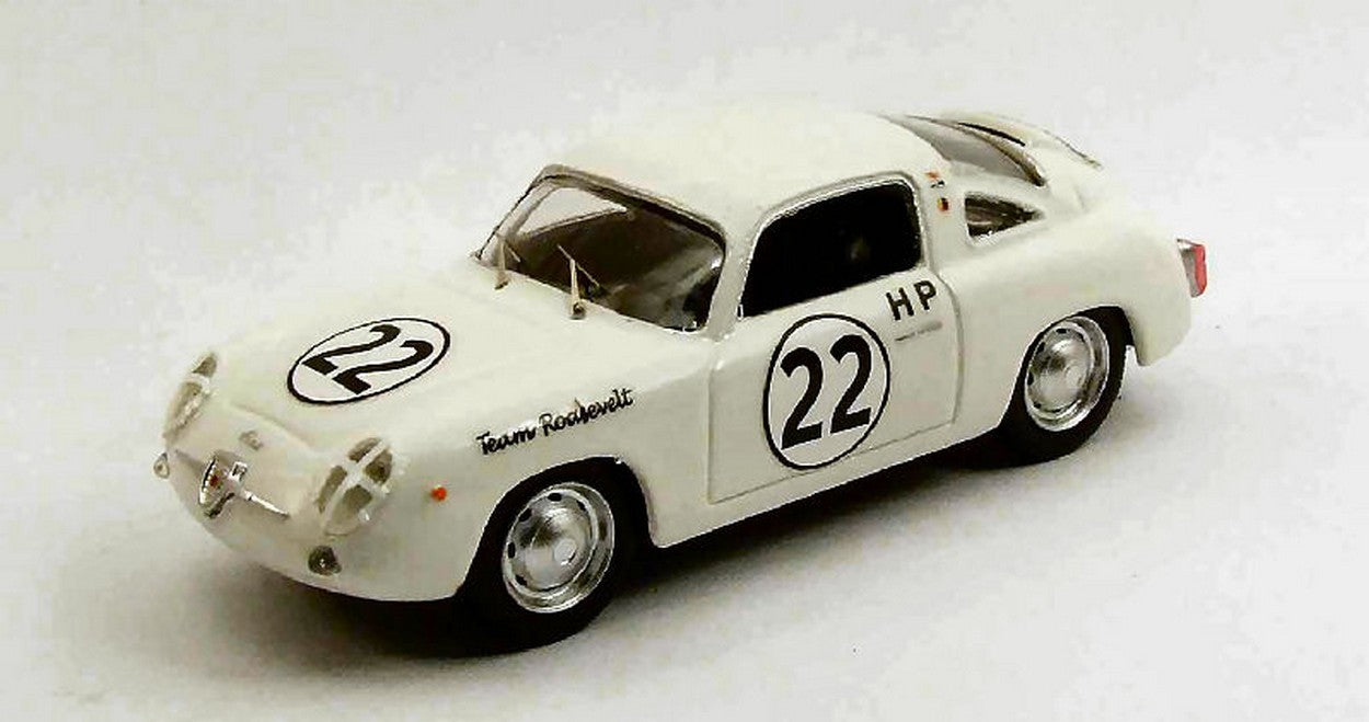 SCALE MODEL COMPATIBLE WITH FIAT ABARTH 750 ZAGATO N.22 WINNER 4 H SEBRING 1960 P.RICHARDS 1:43 BEST MODEL BT9485