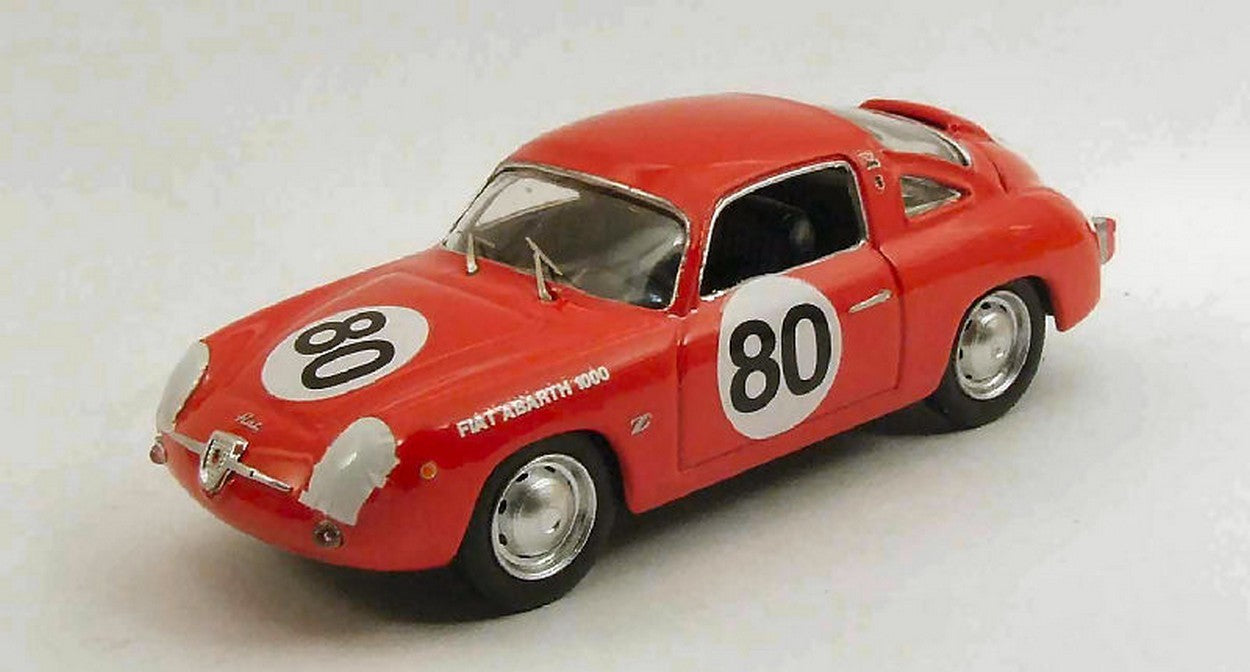 MODELLINO IN SCALA COMPATIBILE CON FIAT ABARTH 750 ZAGATO N.80 WINNER SEBRING 1961GLERTZ-LIESS 1:43 BEST MODEL BT9487