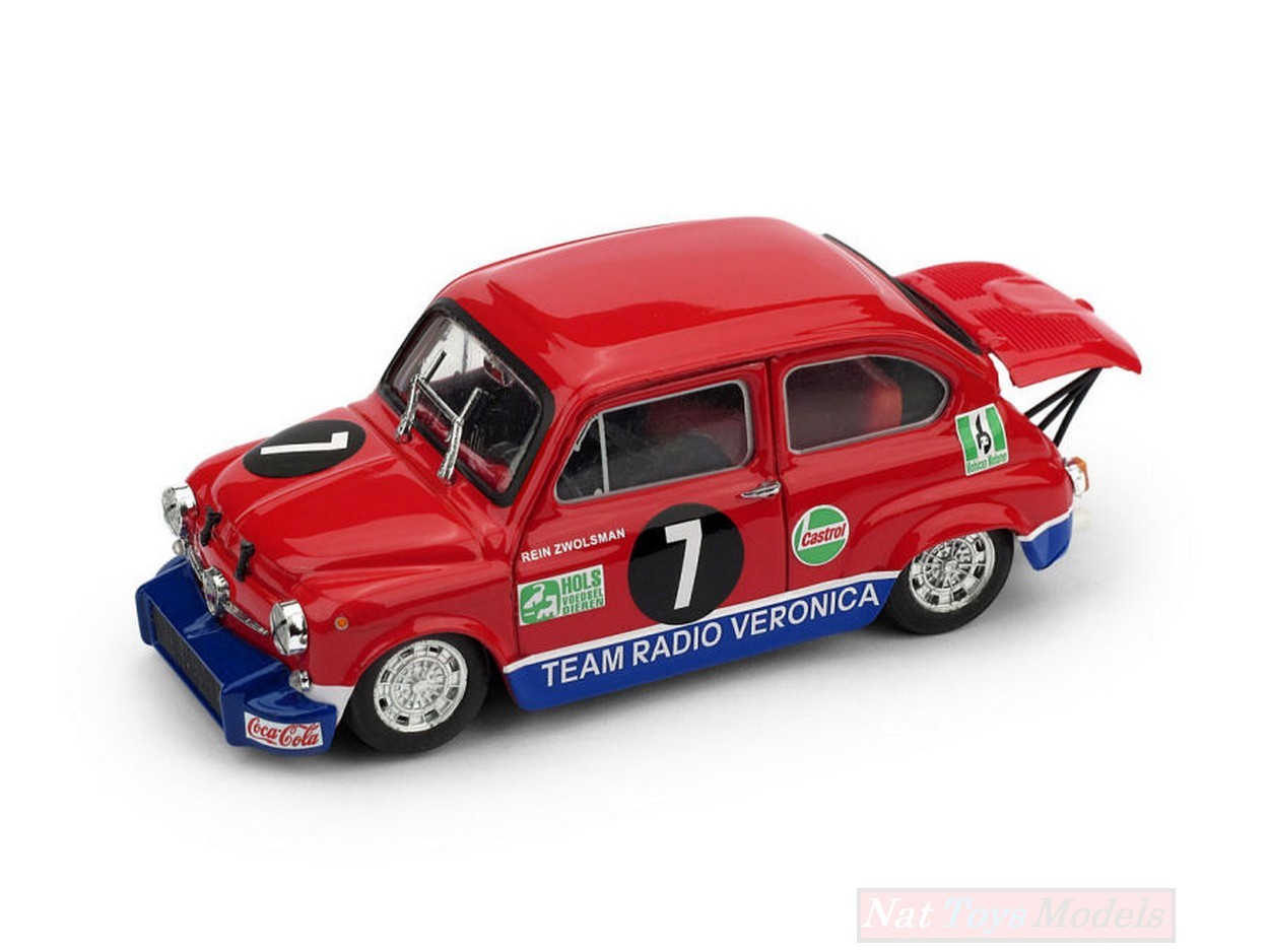 SCALE MODEL COMPATIBLE WITH FIAT ABARTH 850 N.7 ZANDVOORT 1970 REIN ZWOLSMAN LIM.250 PCS 1:43 BRUMM BM0558