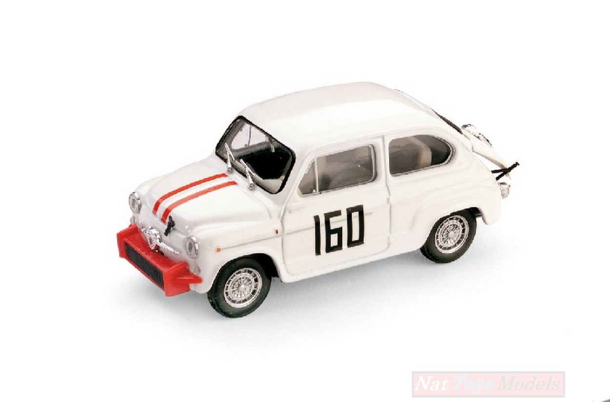 MODELLINO IN SCALA COMPATIBILE CON FIAT ABARTH 850 TC P.FALORNI 62 1:43 BRUMM BM0306