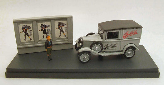 MODELLINO IN SCALA COMPATIBILE CON FIAT BALILLA AUTOCARRO 1935 PUBBLICITA BALILLA W/FIGURE 1:43 RIO RI4364P