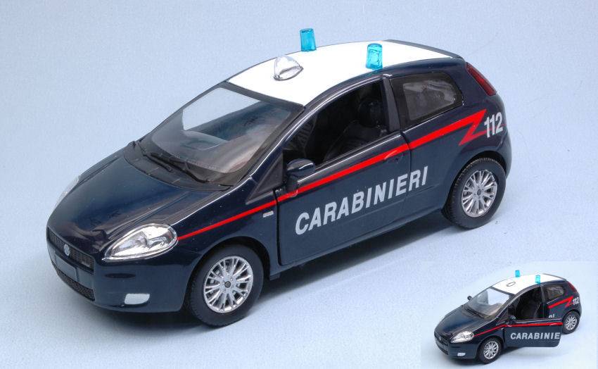 MODELLINO IN SCALA COMPATIBILE CON FIAT GRANDE PUNTO CARABINIERI 1:24 NEW RAY NY71123