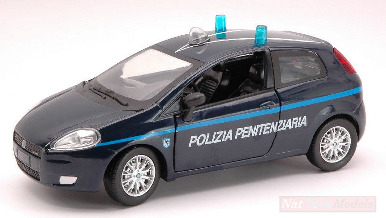 MODELLINO IN SCALA COMPATIBILE CON FIAT GRANDE PUNTO POLIZIA PENITENZIARIA 1:24 NEW RAY NY71153