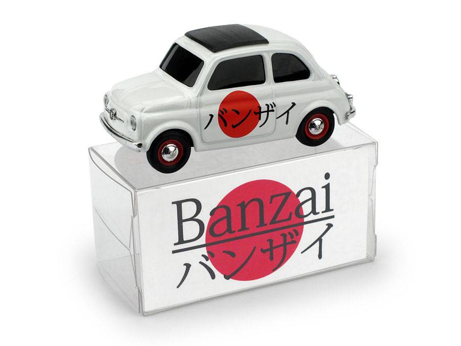 MODELE REDUIT COMPATIBLE AVEC FIAT NUOVA 500 BRUMS JAPON BANZAI 1:43 BRUMM BMBR053