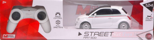 SCALE MODEL COMPATIBLE WITH FIAT NUOVA 500 WHITE RADIO CONTROL 1:24 MONDO MOTORS MM63001W