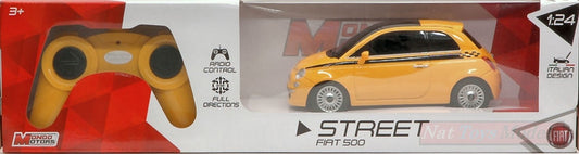 SCALE MODEL COMPATIBLE WITH FIAT NUOVA 500 YELLOW RADIO CONTROL 1:24 MONDO MOTORS MM63001Y