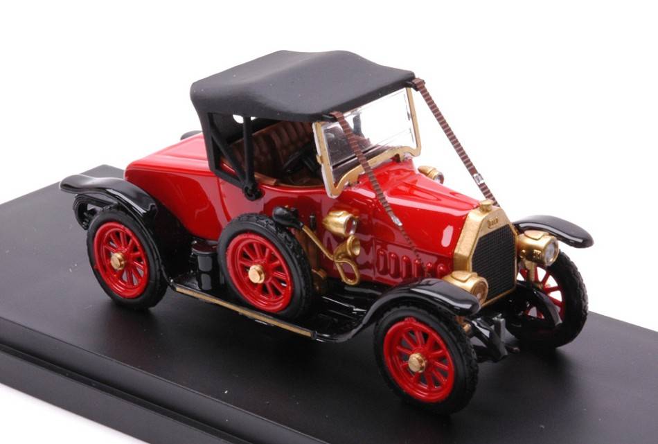 SCALE MODEL COMPATIBLE WITH FIAT TYPE 0 SPIDER 1912 CLOSED RED 1:43 RIO RI4702