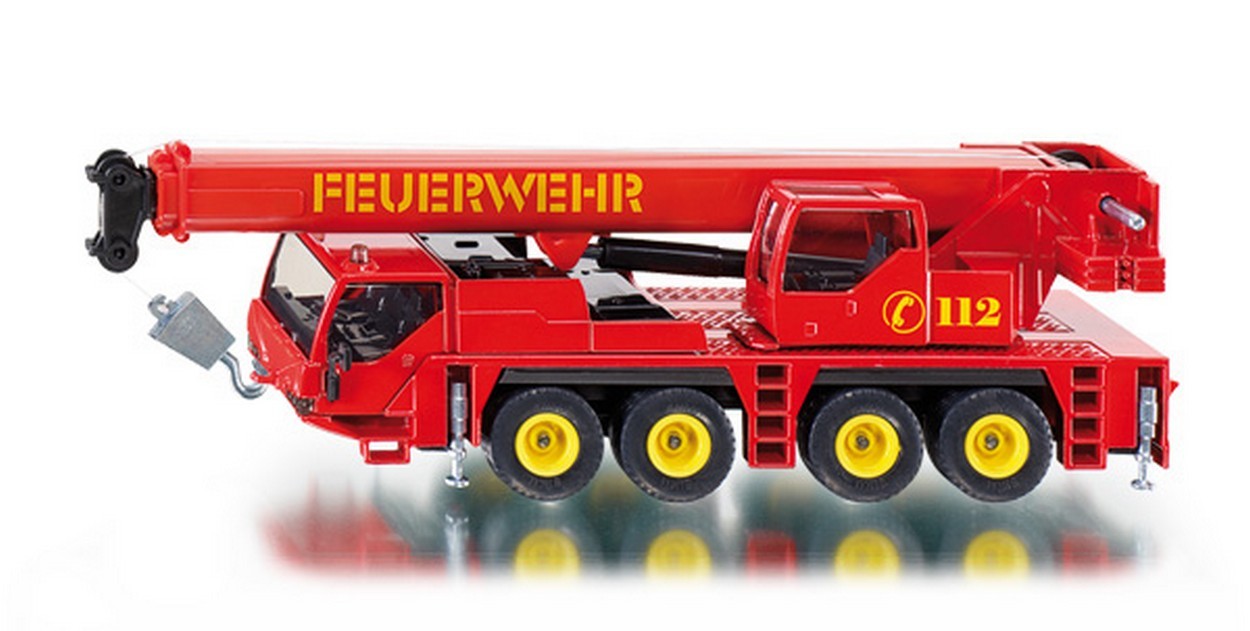 MODELLINO IN SCALA COMPATIBILE CON FIRE ENGINE CAMION GRU 1:55 SIKU SK2110